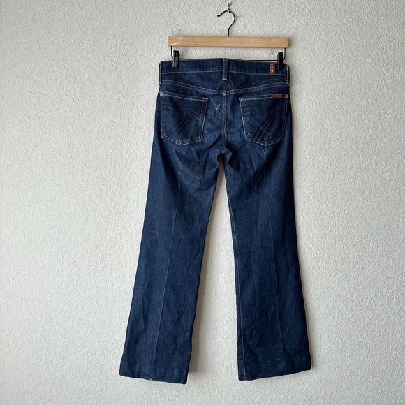 7 FOR ALL MANKIND Dojo Low Rise Flare Jeans Distressed *SEE DESC* - Picture 1 of 16